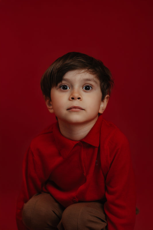 KARDIGAN GIVE A HUG, LITTLE BUG RED